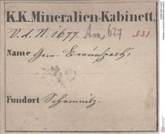 Etiketten zu Dolomit (NHMW-MIN-Am627)